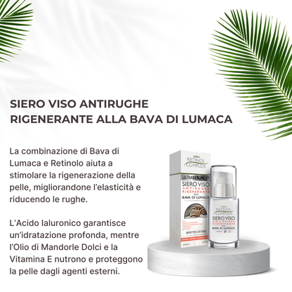 Ultra Retinol Complex - Siero Viso Antirughe Rigenerante alla Bava di Lumaca (30ml)