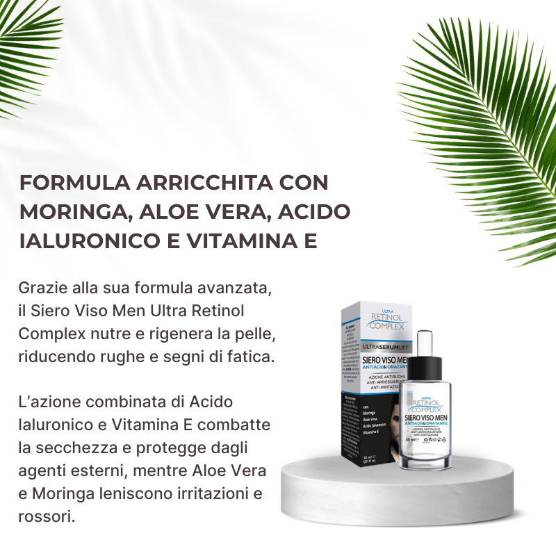 Ultra Retinol Complex - Siero Viso Men Antiage & Idratante (30ml)